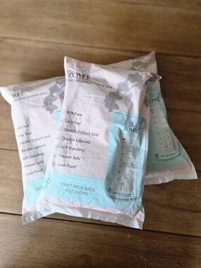 Zomee-Aqua White Milk Storage Bags - Pack of 100